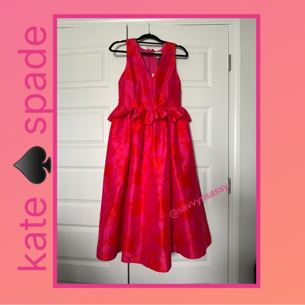 Kate Spade Pink Peplum Dress